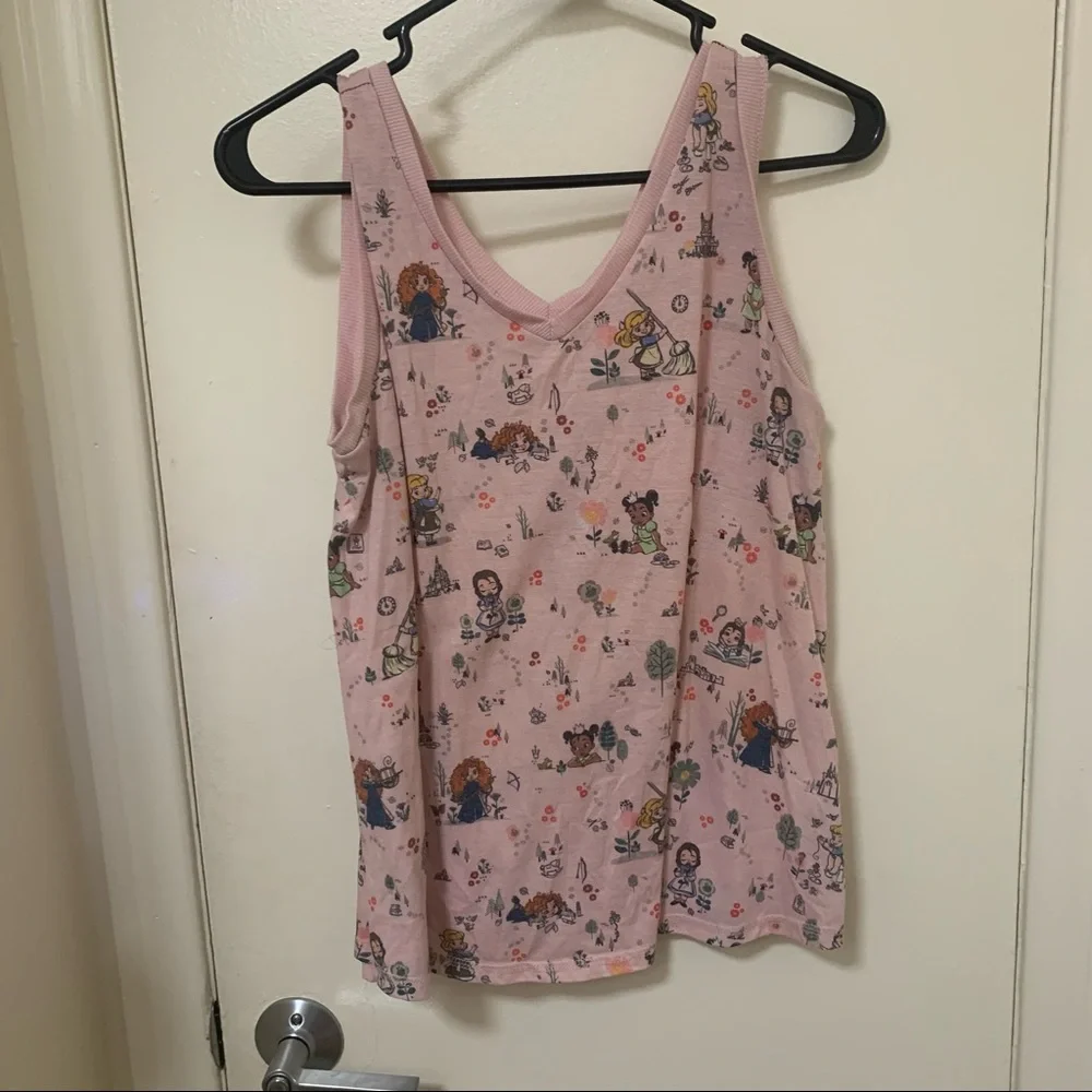Disney Princess Pajama Set, Disney Princess Pajamas, Disney Tank and Shorts - Picture 2 of 10